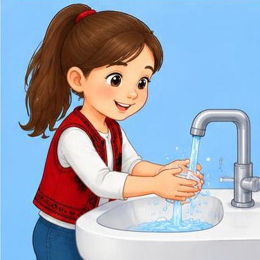 I wash my hands